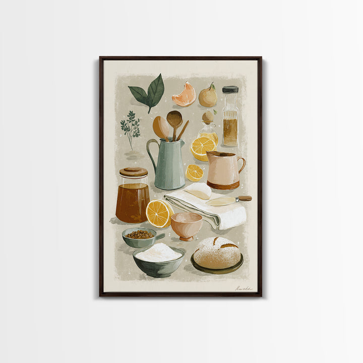 Kitchen Utensil Silhouettes Canvas Print, Kitchen Art, Home Decor, Kitchen Decor, Abstract Art, Kitchen, Digital Print, KIT-2x3-29