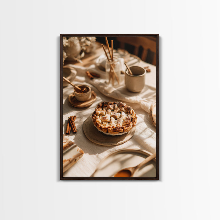 Apple Pie Cooling Framed Canvas Print, Kitchen Art, Room Decor, Kitchen Decor, Fine Art, Kitchen, Digital Art, KIT-2x3-64