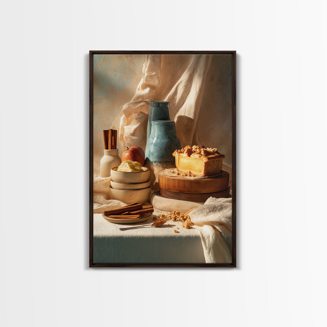 Apple Pie Cooling Framed Canvas Print, Kitchen Art, Art Prints, Kitchen Decor, Kitchen, Modern Art, Minimalist Wall Art, KIT-2x3-88