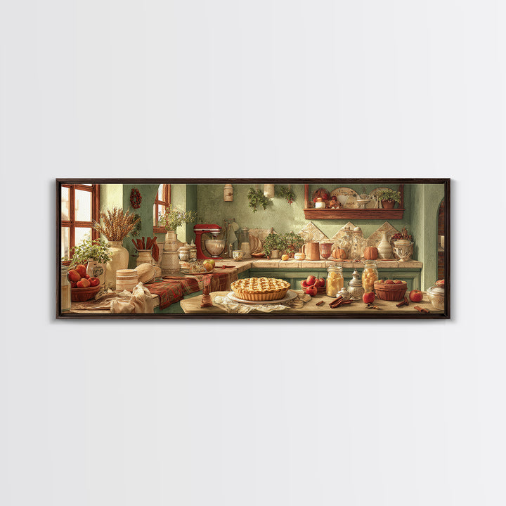 Apple Pie Cooling Canvas Print, Kitchen Art, Coffee Wall Art, Kitchen Decor, Fine Art, Kitchen, Room Decor, Textured Painting, KIT-3x1-24