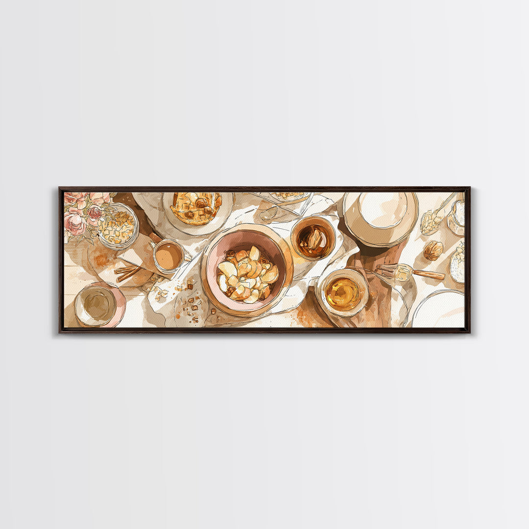 Apple Pie Cooling Canvas Print, Kitchen Art, Art Print, Kitchen Decor, Fine Art, Kitchen, Art Prints, Digital Art, KIT-3x1-48