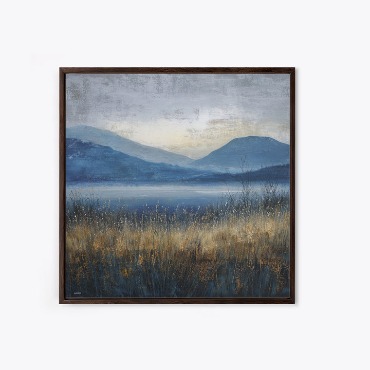 Misty Mountain Valley at Sunrise Canvas Print, Landscape Art, Room Decor, Living Room Decor, Fine Art, Horizon, LAN-1x1-49