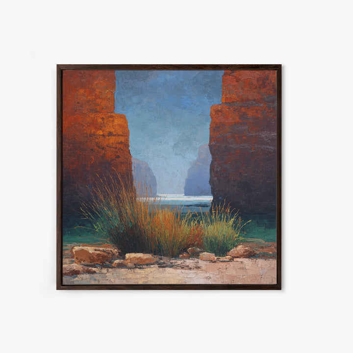 Red Canyon Walls Canvas Print, Landscape Art, Fine Art Print, Living Room Decor, Fine Art, Horizon, Digital Prints, Art Prints, LAN-1x1-5