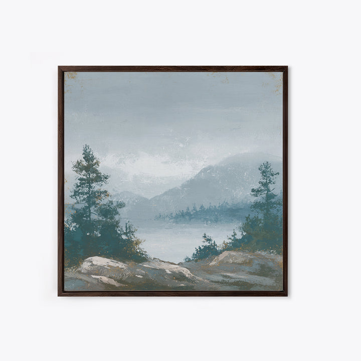 Rocky Scottish Highland Canvas Print, Landscape Art, Contemporary Art, Living Room Decor, Fine Art, Horizon, Original Art, LAN-1x1-89