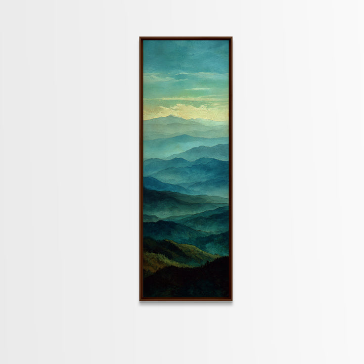 Rolling Green Hills Canvas Print, Landscape Art, Neutral Decor, Living Room Decor, Oil Painting, Horizon, Home Decor, LAN-1x3-18