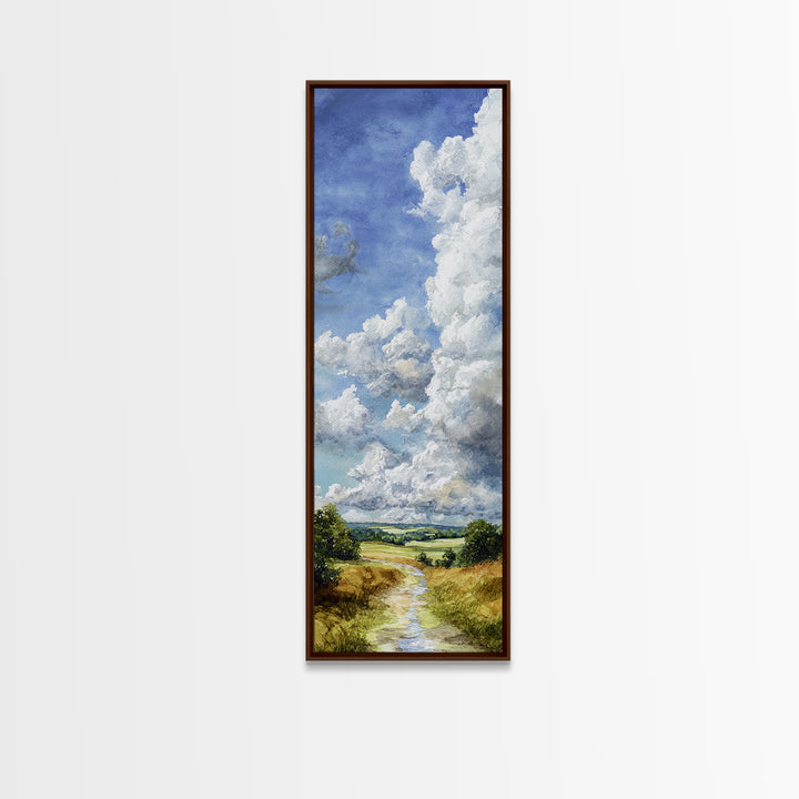 Old Country Road Canvas Print, Landscape Art, Art Prints, Living Room Decor, Horizon, Abstract Wall Art, Boho Wall Art, LAN-1x3-32