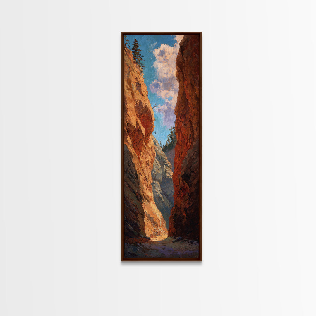 Red Canyon Walls Canvas Print, Landscape Art, Art Prints, Living Room Decor, Horizon, Abstract Wall Art, Boho Wall Art, LAN-1x3-65