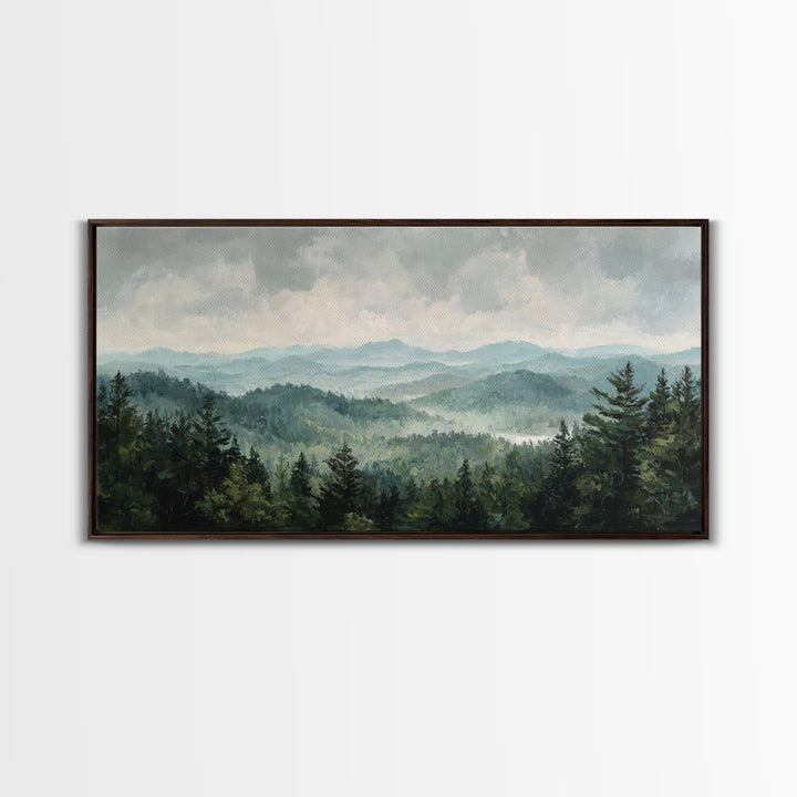 Old Country Road Framed Canvas Print, Landscape Art, Wall Decor, Living Room Decor, Fine Art, Horizon, Digital Print, LAN-2x1-40
