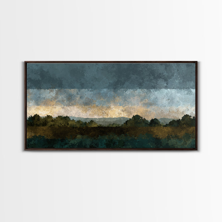 Old Country Road Canvas Print, Landscape Art, Printable Wall Art, Living Room Decor, Oil Painting, Horizon, Horizontal Wall Art, LAN-2x1-64