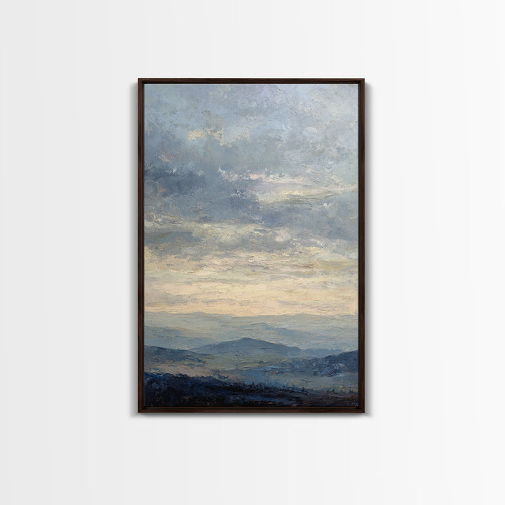 Storm Clouds over an Open Prairie Canvas Print, Landscape Art, Original Painting, Living Room Decor, Fine Art, Horizon, LAN-2x3-35
