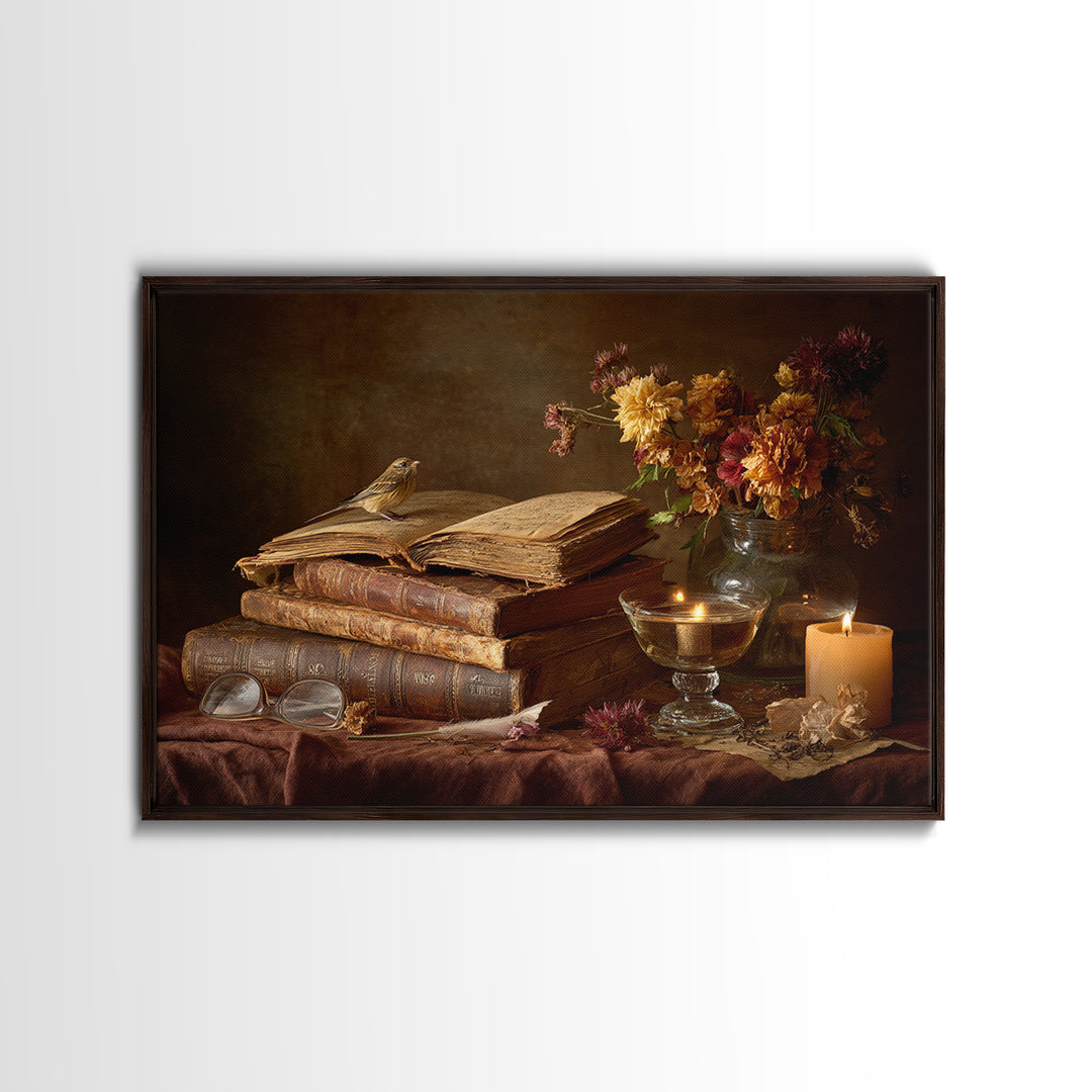 Open Book Releasing Tiny Birds Canvas Print, Library Art, Reading Nook Decor, Library Decor, Fine Art, Archive, LIB-3x2-32