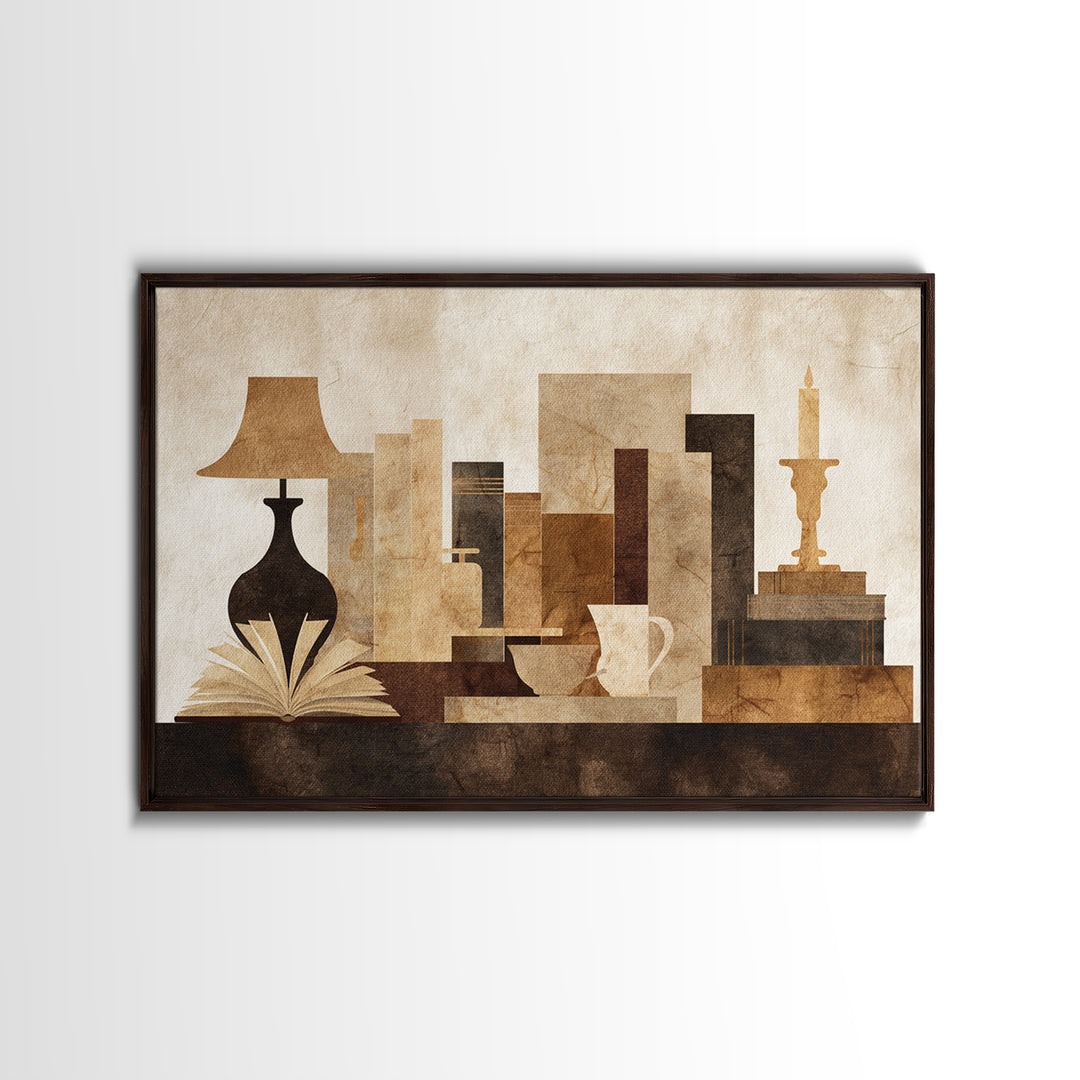 Minimal Book Silhouette Framed Canvas Print, Library Art, Gallery Decor, Library Decor, Fine Art, Archive, Wall Art, Home Decor, LIB-3x2-69
