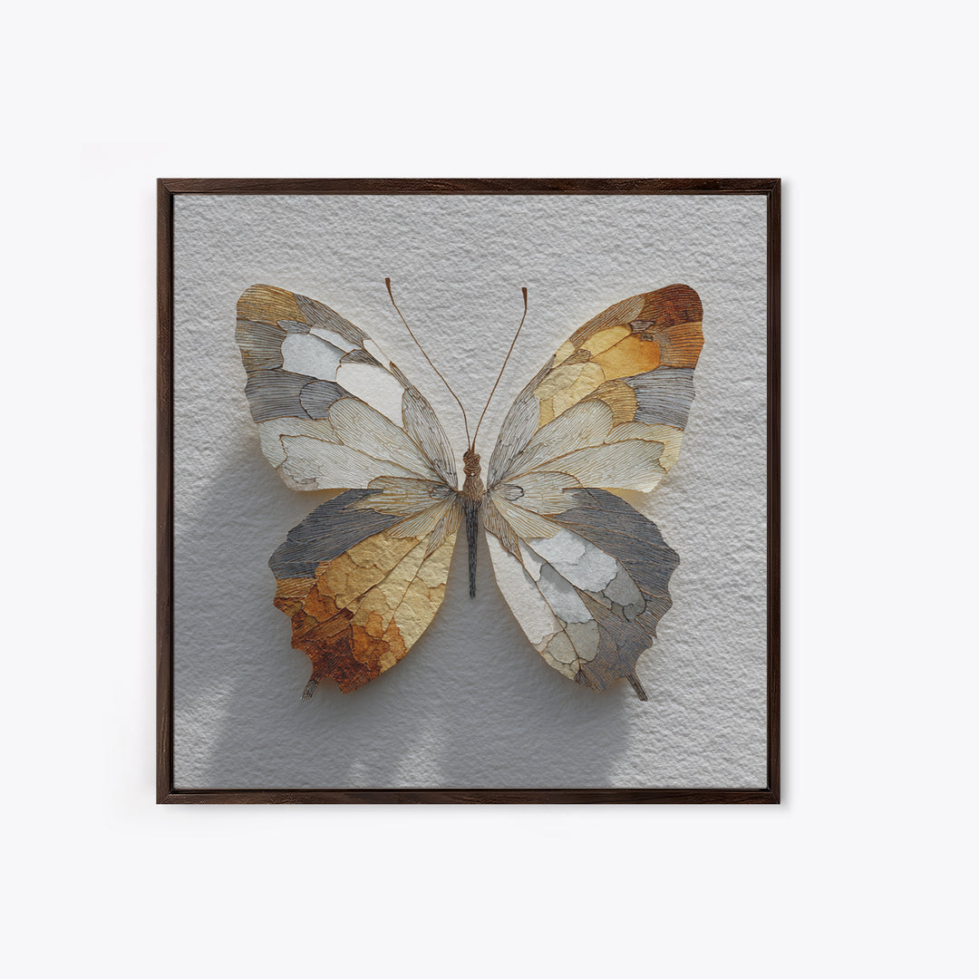 Line Art Butterfly Canvas Print, Line Art, Gallery Wall Set, Living Room Decor, Fine Art, Line, Textured Painting, LIN-1x1-22