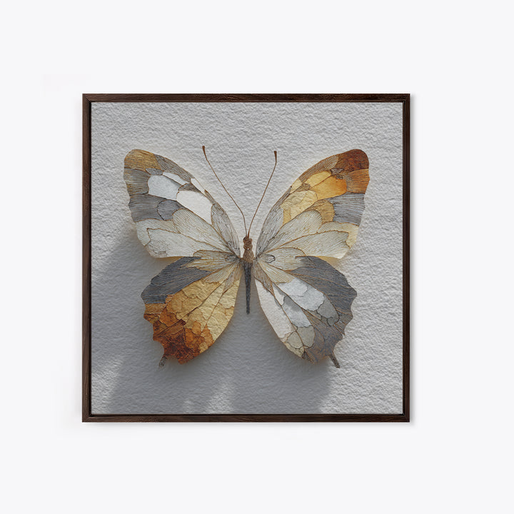 Line Art Butterfly Canvas Print, Line Art, Gallery Wall Set, Living Room Decor, Fine Art, Line, Textured Painting, LIN-1x1-22