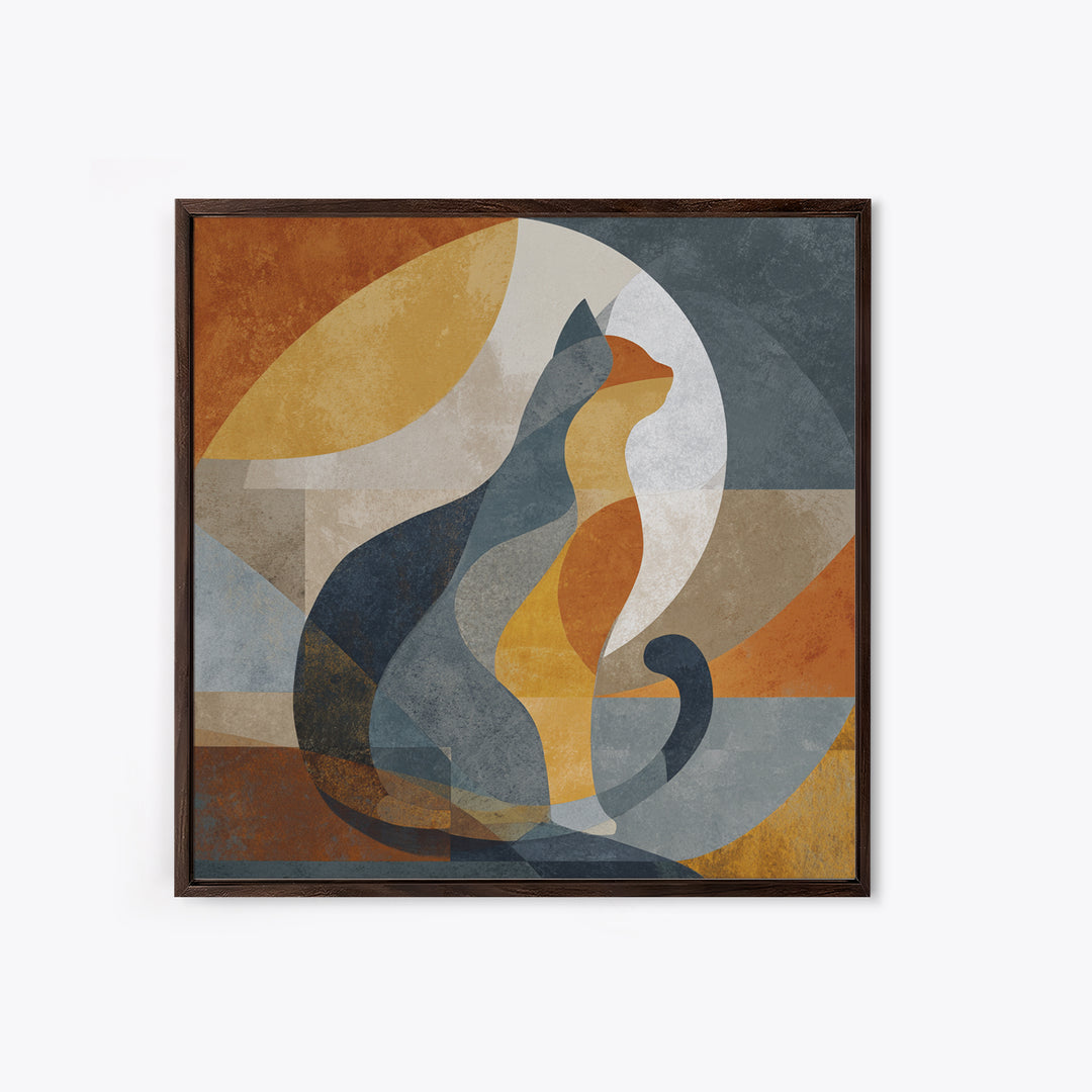 Monoline Cat Stretching Canvas Print, Line Art, Fine Art Print, Living Room Decor, Abstract Art, Line, Custom Portrait, LIN-1x1-54