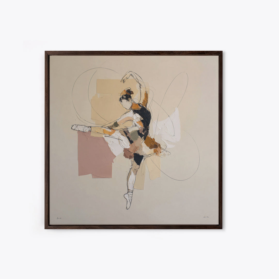 Continuous Line Dancer Canvas Print, Line Art, Neutral Decor, Living Room Decor, Abstract Art, Line, Custom Portrait, LIN-1x1-55