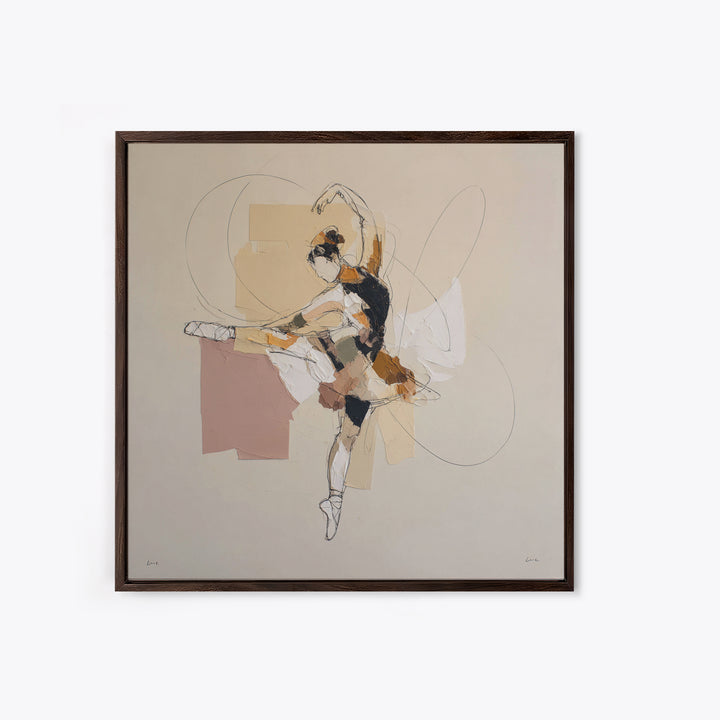 Continuous Line Dancer Canvas Print, Line Art, Neutral Decor, Living Room Decor, Abstract Art, Line, Custom Portrait, LIN-1x1-55