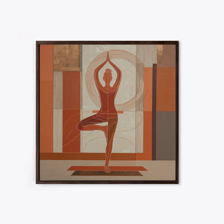 Single Line Yoga Pose Framed Canvas Print, Line Art, Wall Art, Living Room Decor, Line, Wall Art Print, Modern Wall Art, LIN-1x1-65