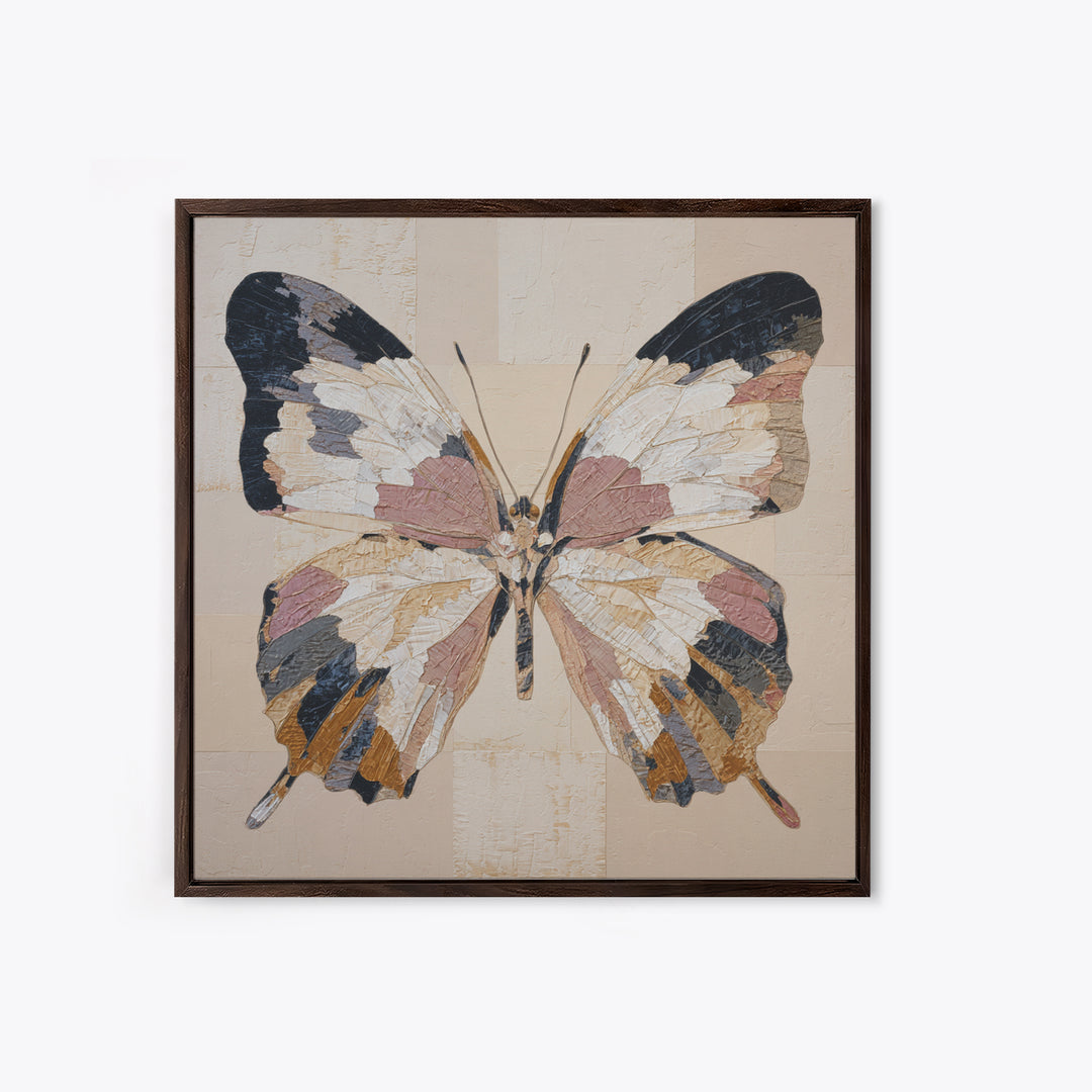 Line Art Butterfly Framed Canvas Print, Line Art, Gallery Decor, Living Room Decor, Fine Art, Line, Home Decor, Wall Decor, LIN-1x1-70