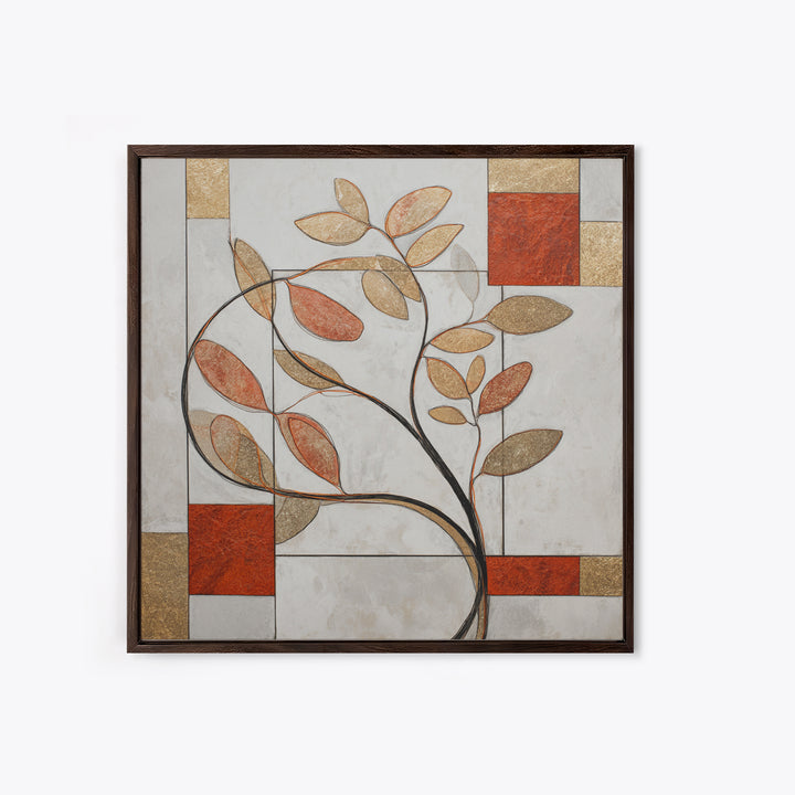 Botanical Branch Drawn Canvas Print, Line Art, Art Print, Living Room Decor, Fine Art, Line, Digital Wall Art, LIN-1x1-75