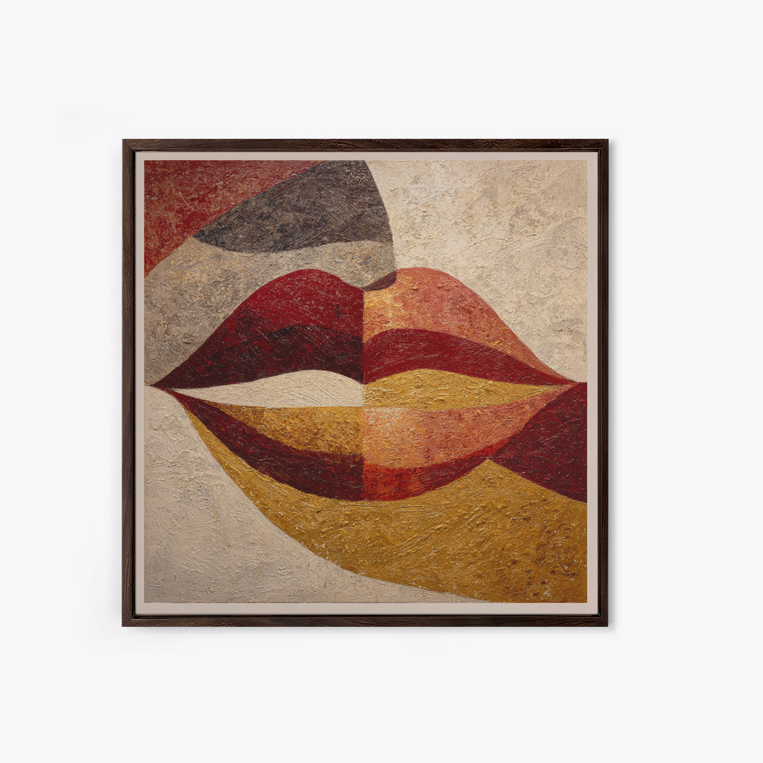 Abstract Lips and Hand Fashion Sketch Canvas Print, Line Art, Luxury Decor, Living Room Decor, Fine Art, Line, Printable, LIN-1x1-90