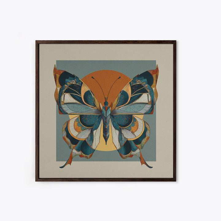 Line Art Butterfly Canvas Print, Line Art, Art Print, Living Room Decor, Abstract Art, Line, Digital Wall Art, LIN-1x1-94