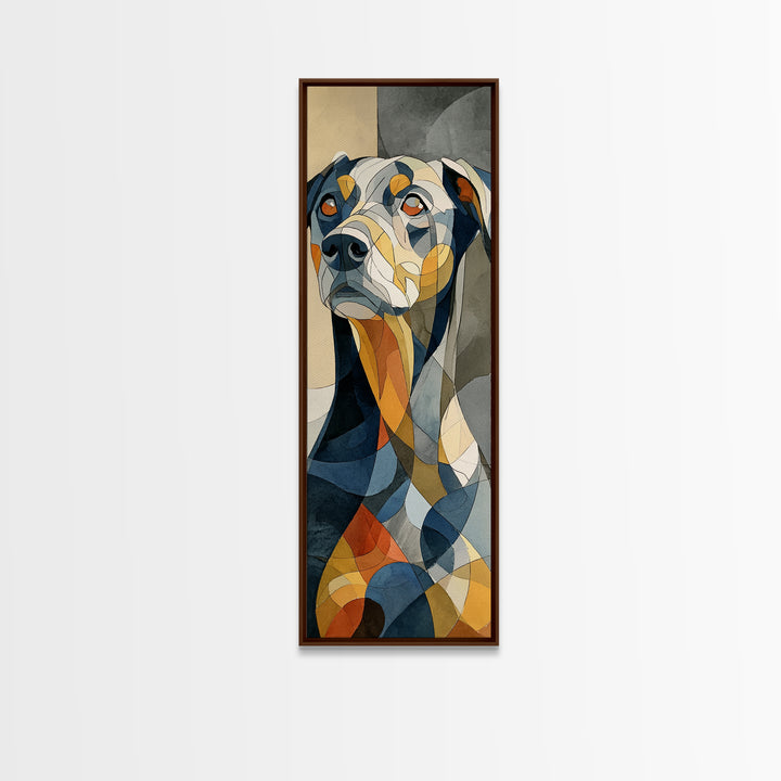 Continuous Line Dog Portrait Canvas Print, Line Art, Luxury Decor, Living Room Decor, Fine Art, Line, Printable, LIN-1x3-1
