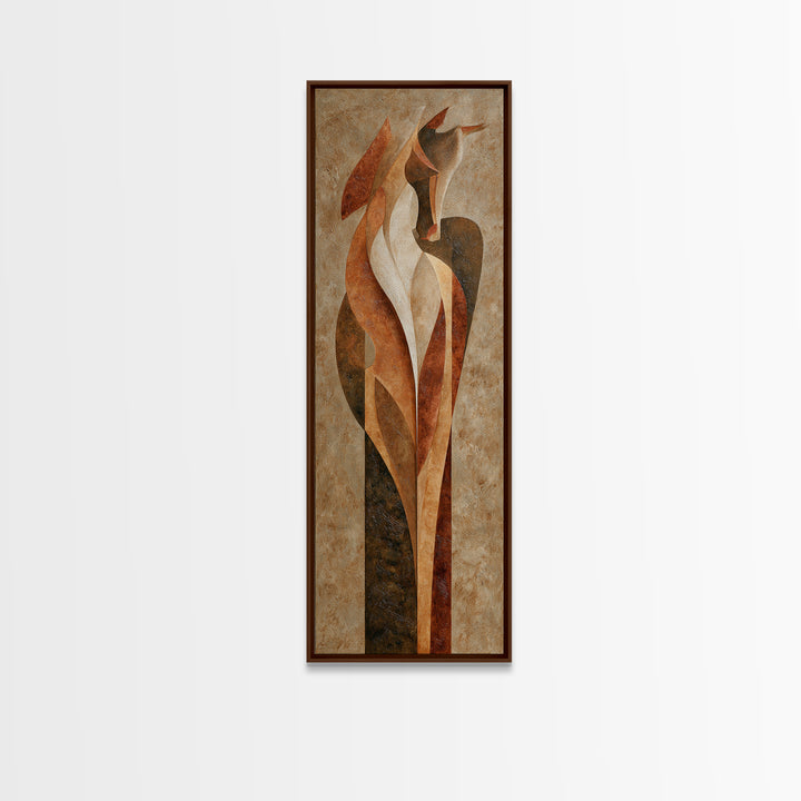Abstract Horse Formed from Graceful Contour Canvas Print, Line Art, Printable Art, Living Room Decor, Abstract Art, Line, LIN-1x3-16