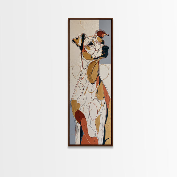 Continuous Line Dog Portrait Canvas Print, Line Art, Canvas Print, Living Room Decor, Oil Painting, Line, Modern Decor, LIN-1x3-25