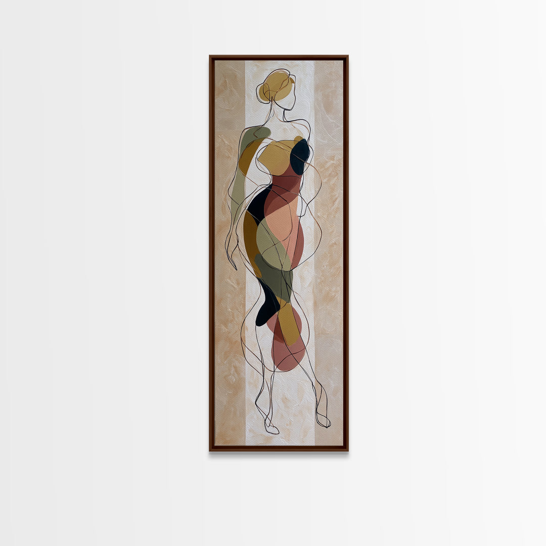 Continuous Line Dancer Canvas Print, Line Art, Modern Decor, Living Room Decor, Abstract Art, Line, Contemporary Art, LIN-1x3-43