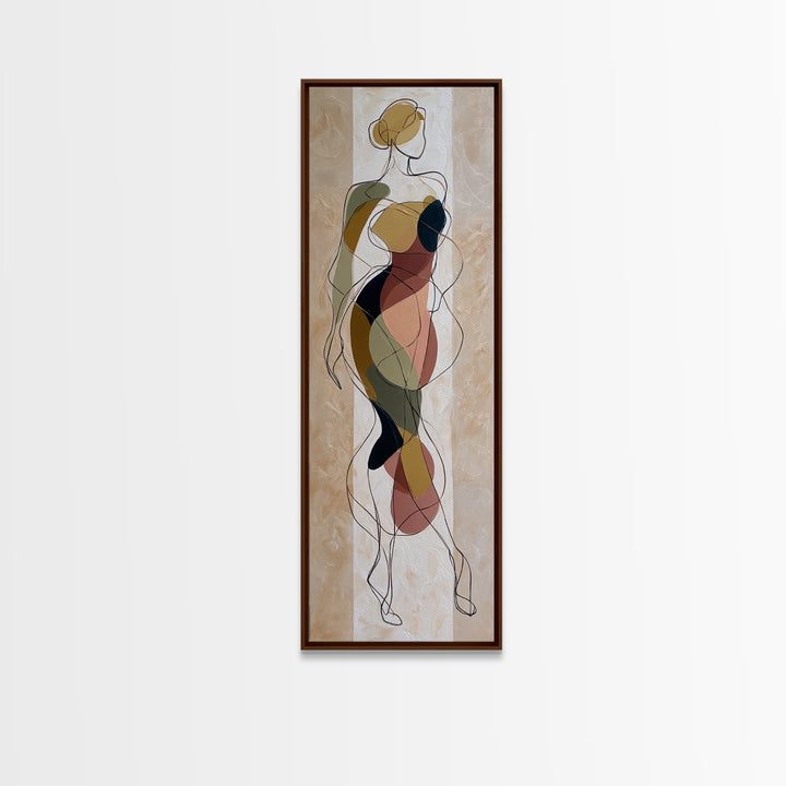 Continuous Line Dancer Canvas Print, Line Art, Modern Decor, Living Room Decor, Abstract Art, Line, Contemporary Art, LIN-1x3-43