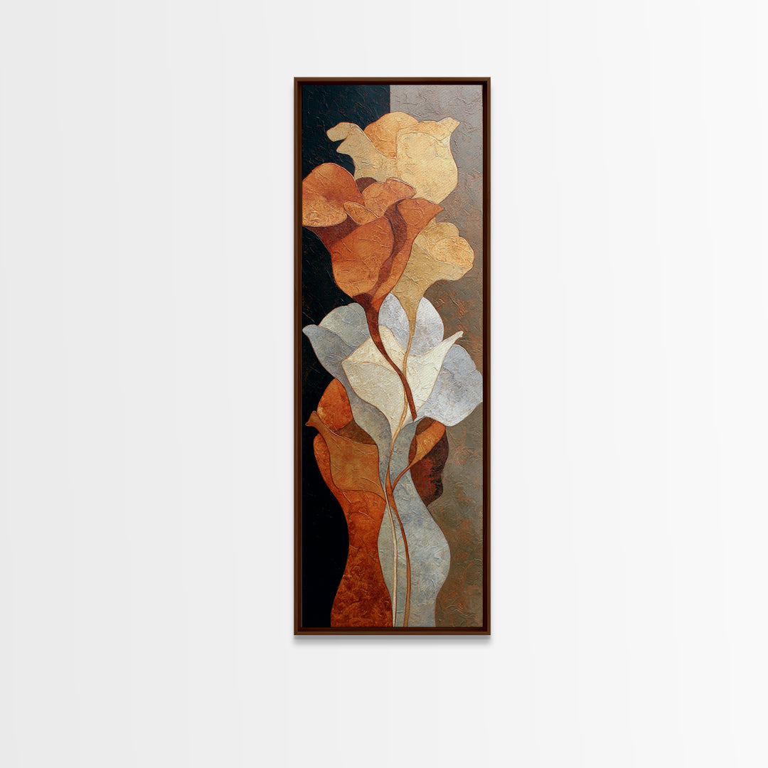 Face and Flower Blended into One Contour Canvas Print, Line Art, Canvas Print, Living Room Decor, Oil Painting, Line, LIN-1x3-44