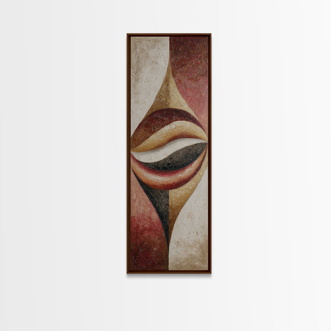 Abstract Lips and Hand Fashion Sketch Canvas Print, Line Art, Minimalist Art, Living Room Decor, Abstract Art, Line, LIN-1x3-6