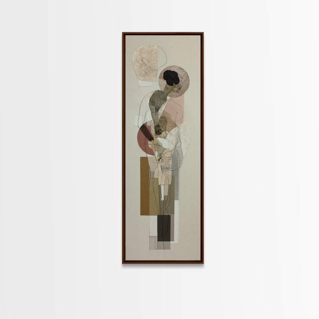 Two Hands Nearly Touching Canvas Print, Line Art, Wall Art Print, Living Room Decor, Abstract Art, Line, Gallery Wall Set, LIN-1x3-65