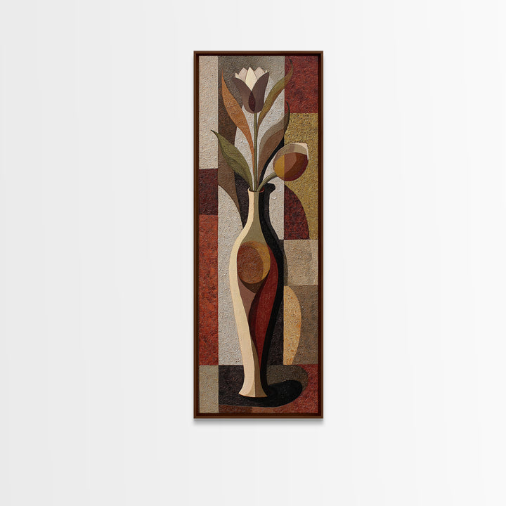 Abstract Vase and Flowers Canvas Print, Line Art, Modern Decor, Living Room Decor, Fine Art, Line, Contemporary Art, Wall Art, LIN-1x3-72