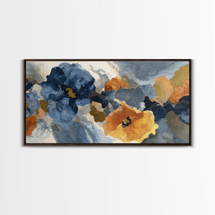 Face and Flower Blended into One Contour Canvas Print, Line Art, Living Room Wall Art, Living Room Decor, Fine Art, Line, LIN-2x1-76