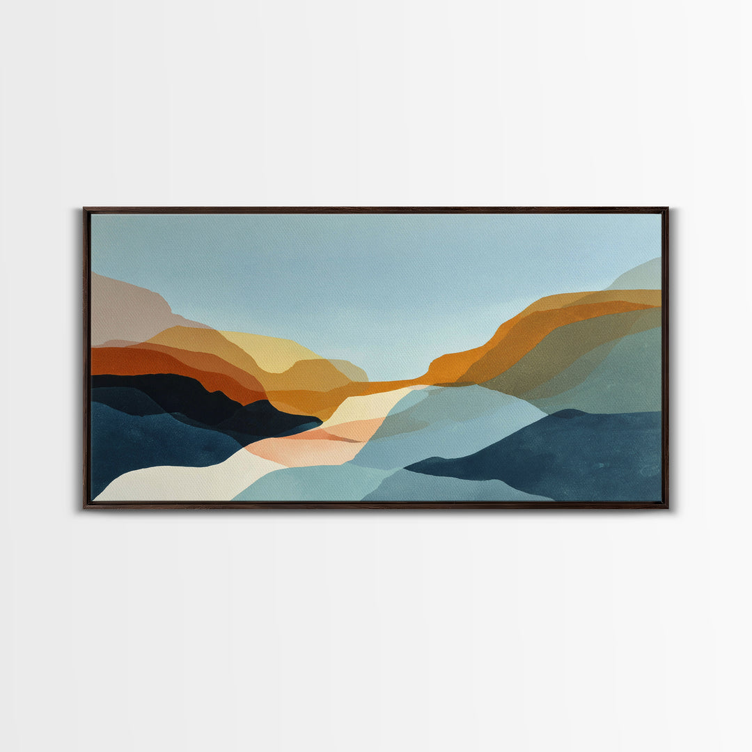 Minimal Eyes and Nose Composition Canvas Print, Line Art, Printable Art, Living Room Decor, Abstract Art, Line, LIN-2x1-82