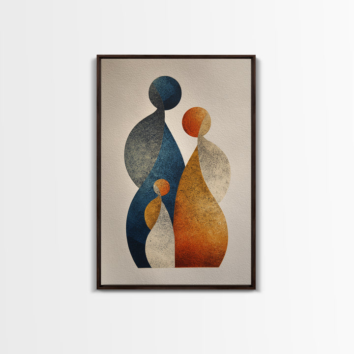 Abstract Family Figures Canvas Print, Line Art, Home Decor, Living Room Decor, Fine Art, Line, Modern Wall Art, Boho Wall Decor, LIN-2x3-32