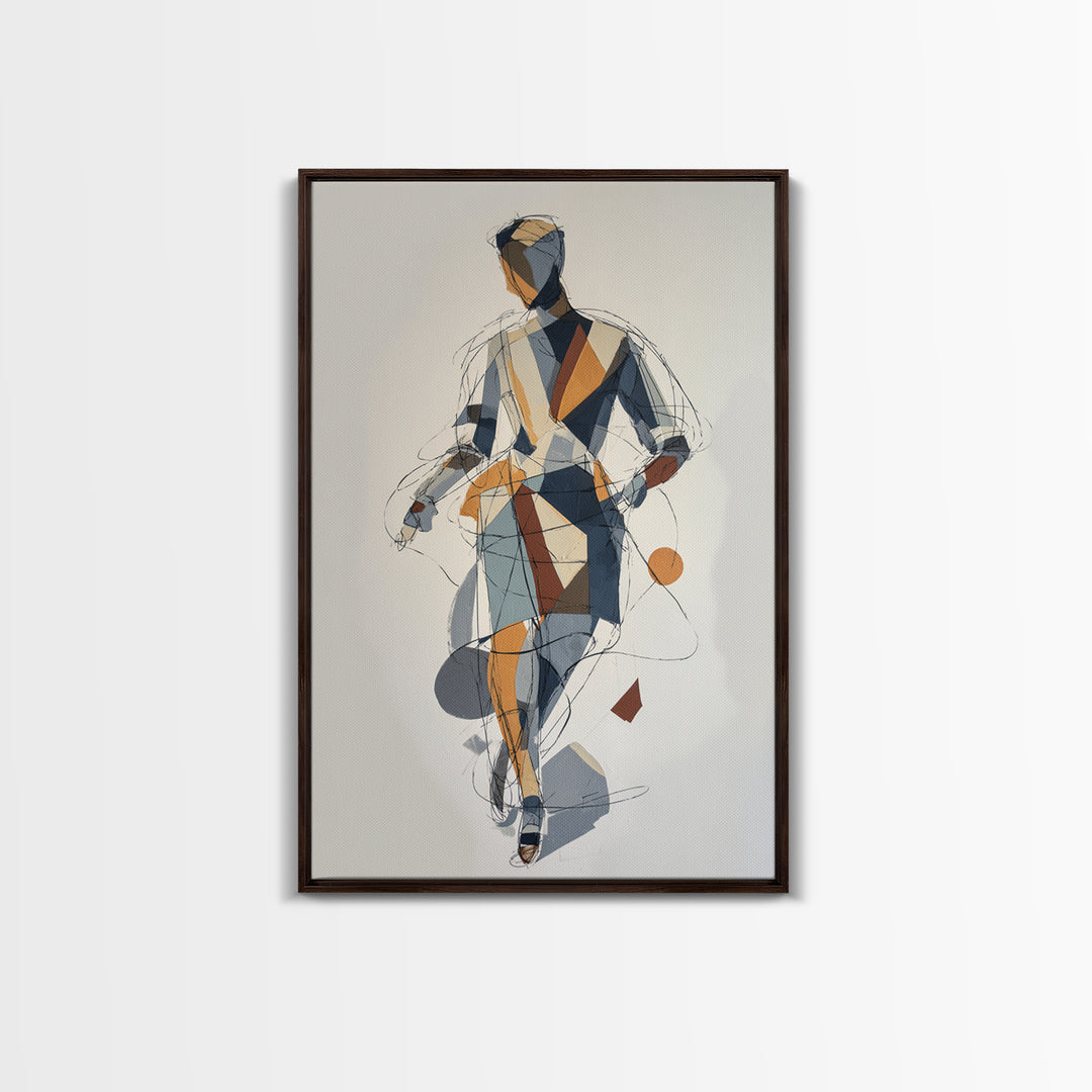 Continuous Line Dancer Canvas Print, Line Art, Jesus Wall Art, Living Room Decor, Abstract Art, Line, Statement Artwork, LIN-2x3-39