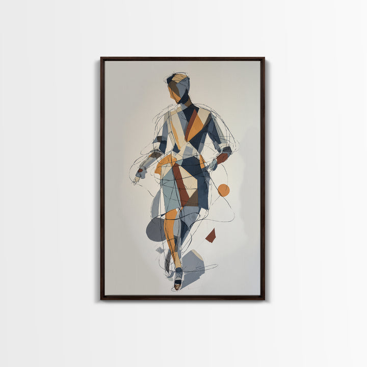 Continuous Line Dancer Canvas Print, Line Art, Jesus Wall Art, Living Room Decor, Abstract Art, Line, Statement Artwork, LIN-2x3-39