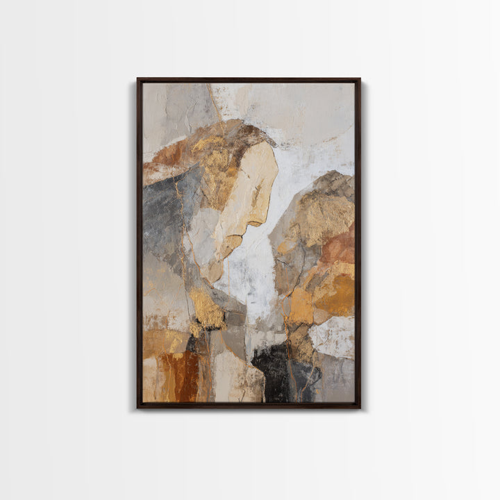 Line Art Shell and Coastal Forms Framed Canvas Print, Line Art, Portrait from Photo, Living Room Decor, Fine Art, Line, LIN-2x3-47