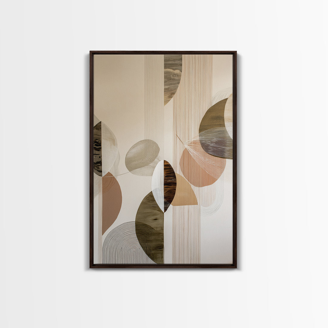 Line Art Shell and Coastal Forms Canvas Print, Line Art, Modern Decor, Living Room Decor, Fine Art, Line, Contemporary Art, LIN-2x3-71