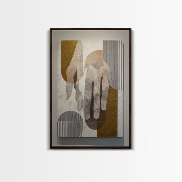 Two Hands Nearly Touching Framed Canvas Print, Line Art, Aesthetic Prints, Living Room Decor, Fine Art, Line, Wall Art, LIN-2x3-85