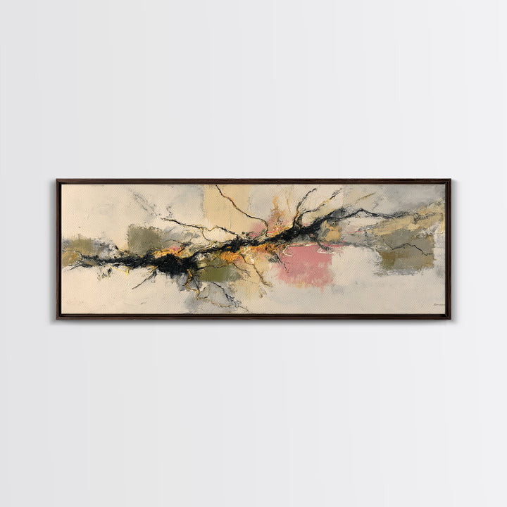 Botanical Branch Drawn Canvas Print, Line Art, Printable Art, Living Room Decor, Line, Gallery Wall Art, Portrait from Photo, LIN-3x1-43