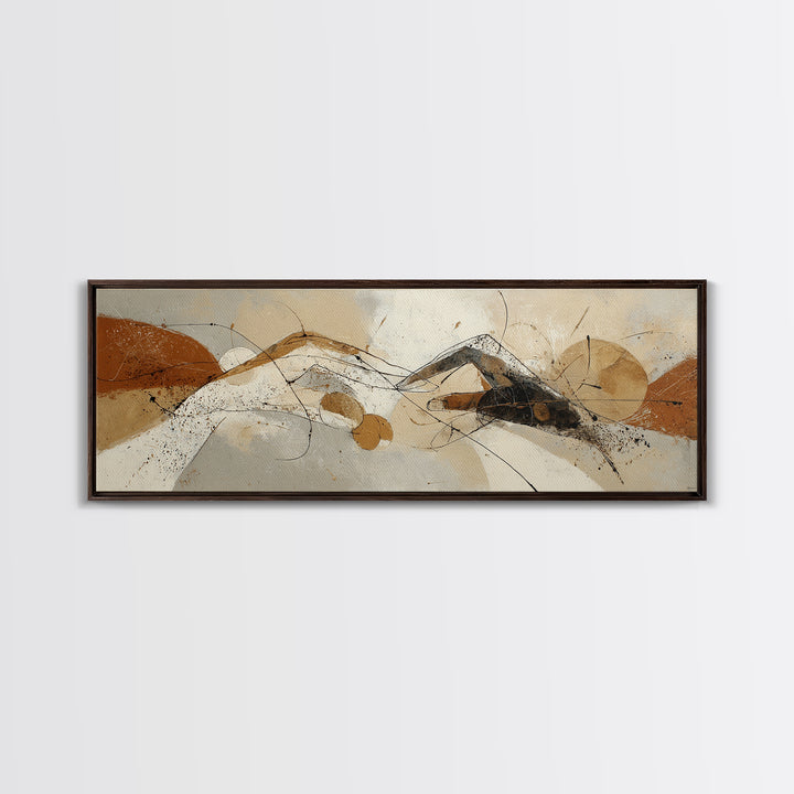 Two Hands Nearly Touching Framed Canvas Print, Line Art, Room Decor, Living Room Decor, Fine Art, Line, Digital Wall Art, LIN-3x1-69