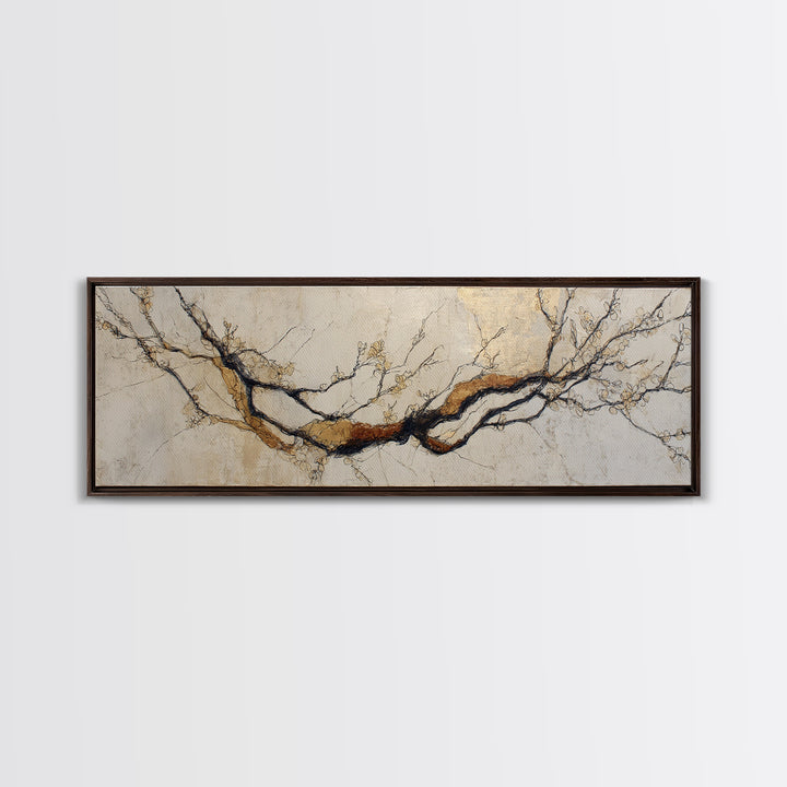 Botanical Branch Drawn Canvas Print, Line Art, Canvas Print, Living Room Decor, Fine Art, Line, Modern Decor, Aesthetic Prints, LIN-3x1-91