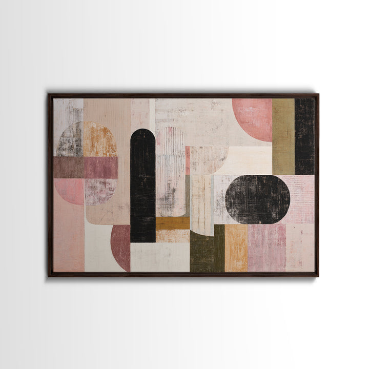 Minimal Eyes and Nose Composition Framed Canvas Print, Line Art, Modern Art, Living Room Decor, Abstract Art, Line, LIN-3x2-18