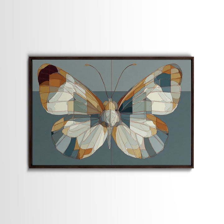 Line Art Butterfly Canvas Print, Line Art, Jesus Wall Art, Living Room Decor, Abstract Art, Line, Statement Artwork, LIN-3x2-26