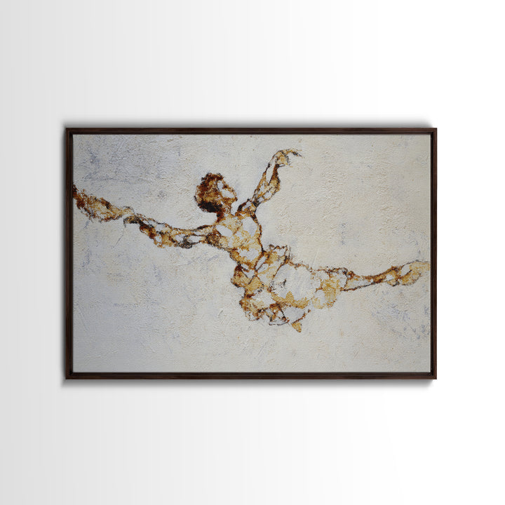 Continuous Line Dancer Framed Canvas Print, Line Art, Digital Wall Art, Living Room Decor, Abstract Art, Line, LIN-3x2-35