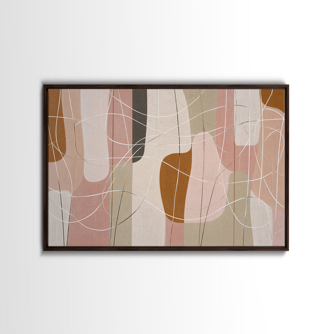 Continuous Line Dancer Framed Canvas Print, Line Art, Modern Art, Living Room Decor, Line, Neutral Decor, Fine Art Print, LIN-3x2-59